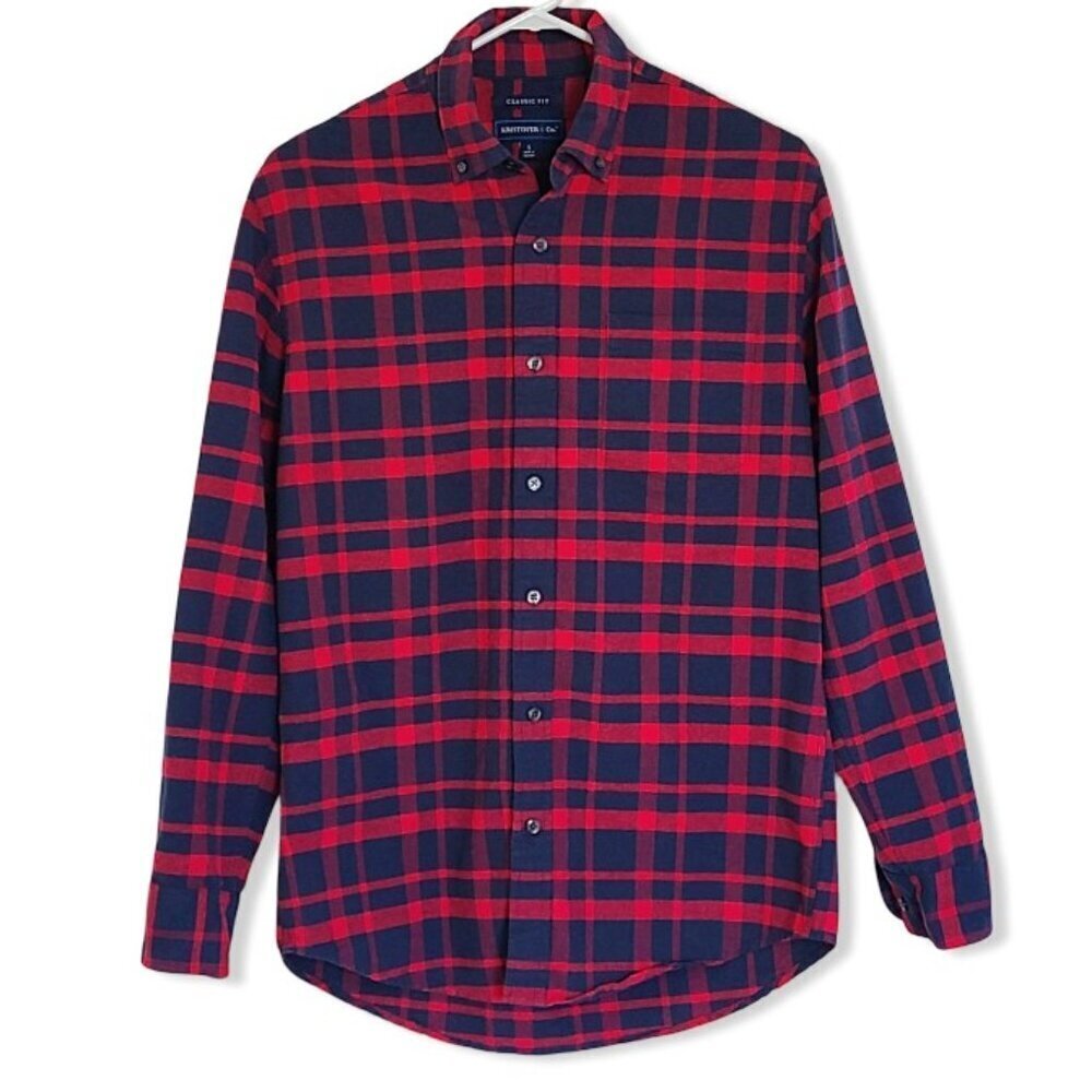Mens Button Up Plaid Shirt S Cabin Core Autumn Christmas Plaid Kristofer & Co